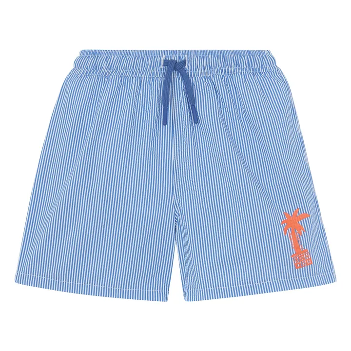 Short de Bain Stripe Rayé | Bleu azur- Image produit n°0