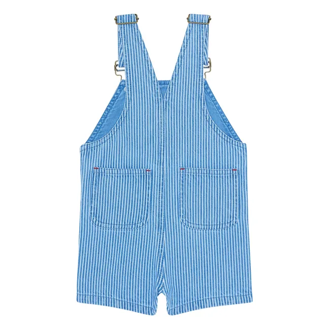 Nice Striped Denim Dungarees | Blue