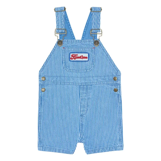 Nice Striped Denim Dungarees | Blue