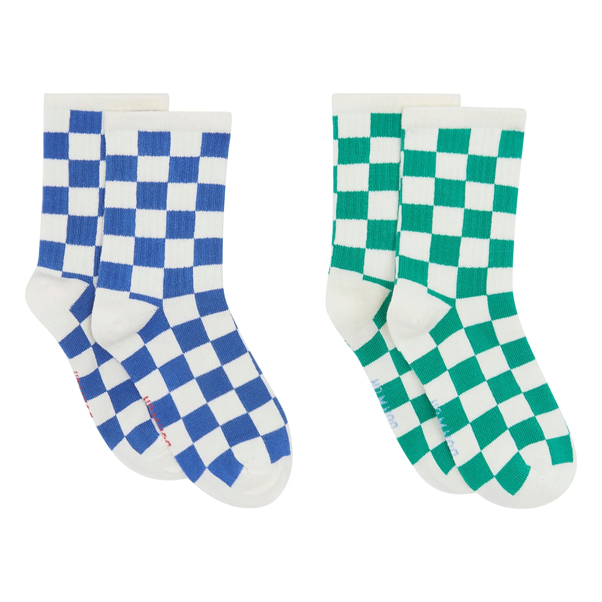 Bonton Royal Blue Damier Socks