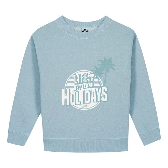 Sweat Smile Vacaciones | Azul Claro