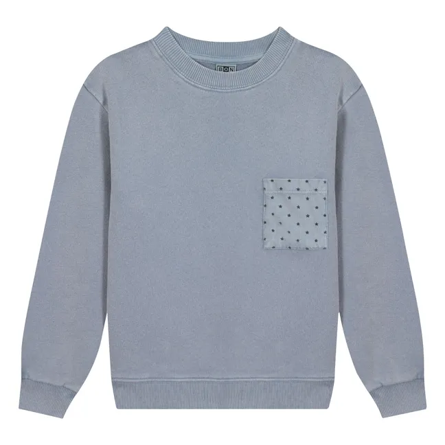 Sweat Poche Etoiles Narciss | Bleu gris