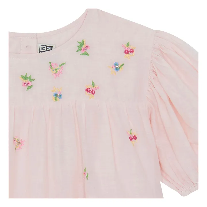 Robe Brodée Namour | Rose pâle- Image produit n°1