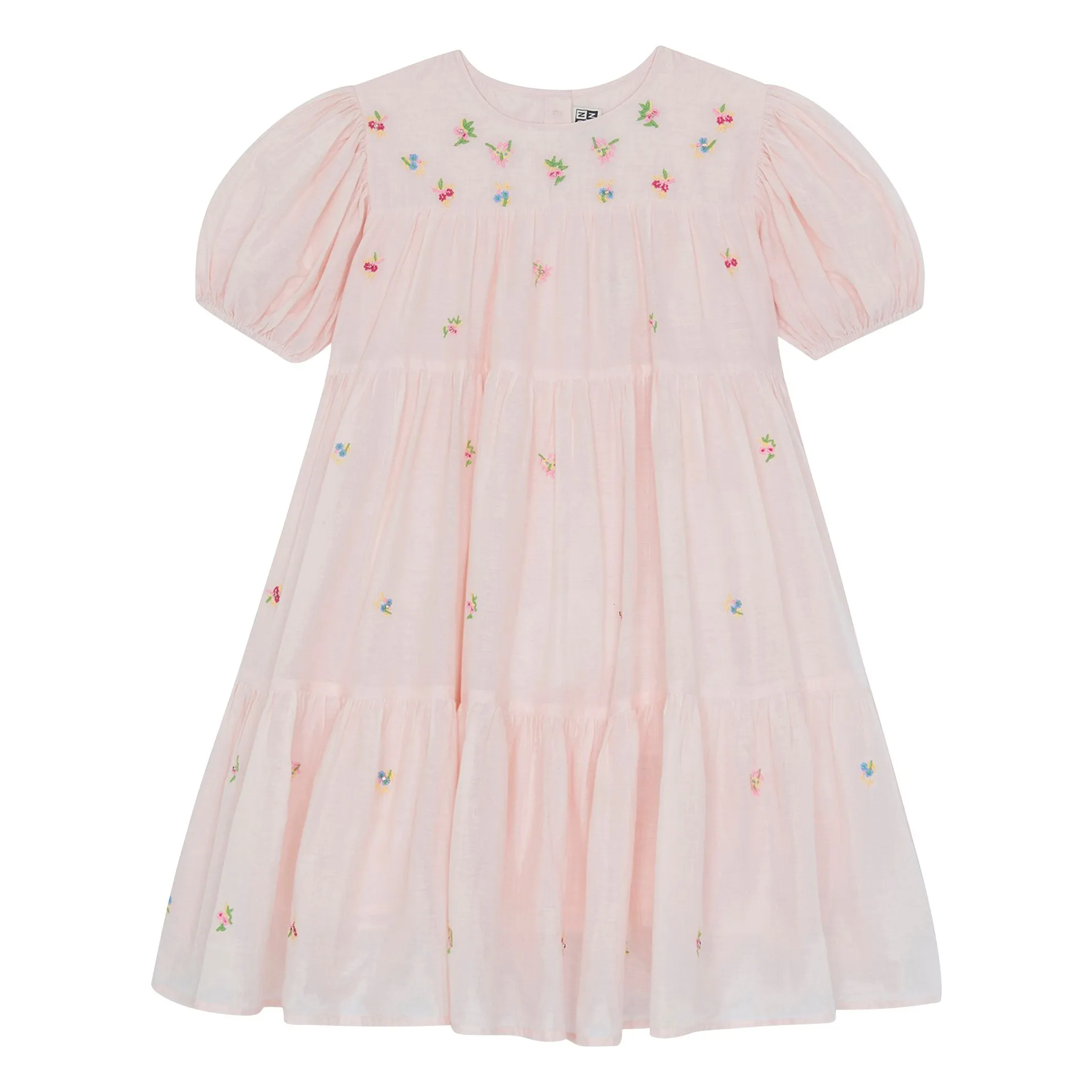 Bonton Girls Pale Pink Namour Embroidered Dress