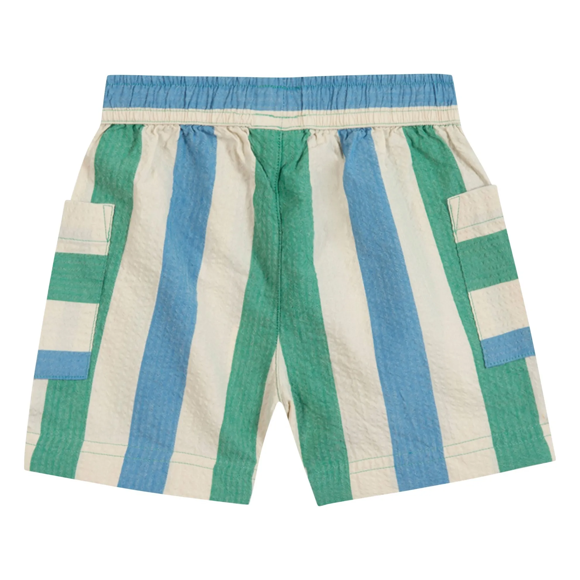 Short Poches Lois Rayé  | Ecru- Image produit n°2
