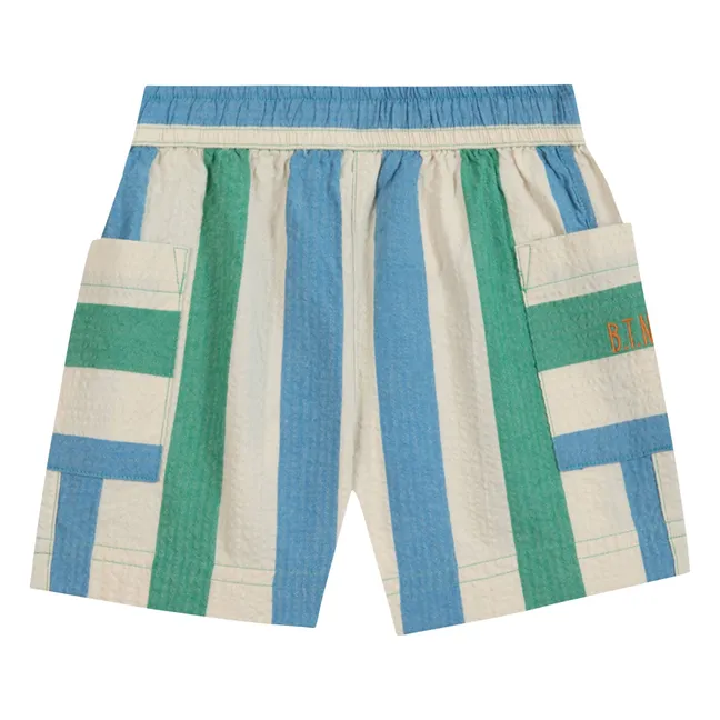 Pantaloncini con tasca Lois a righe  | Ecru