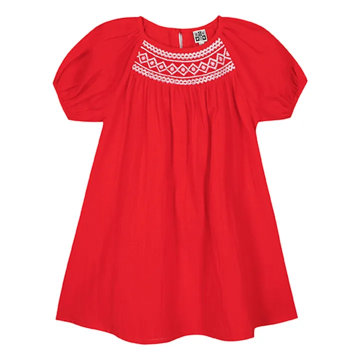 Vestido Nala Smocked | Rojo Bermellón- Imagen del producto n°0