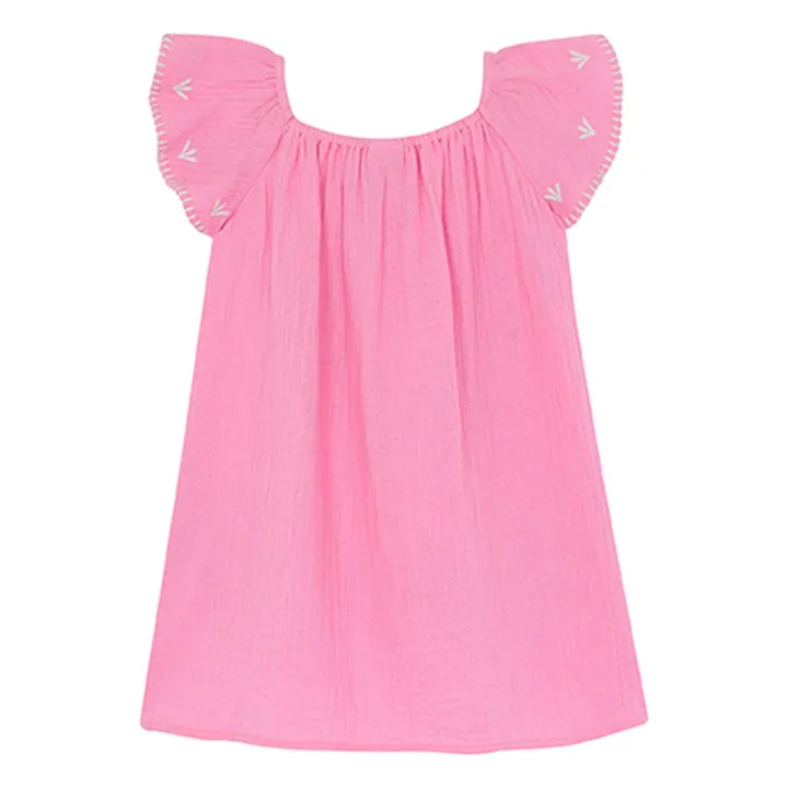 Robe Brodée Rêve | Rose bonbon- Image produit n°2