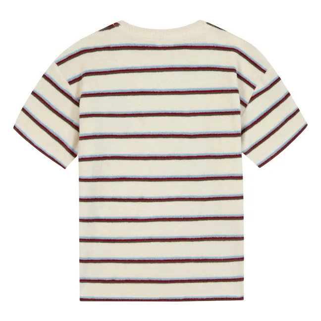 T-shirt Livo Rayé Eponge | Blanc