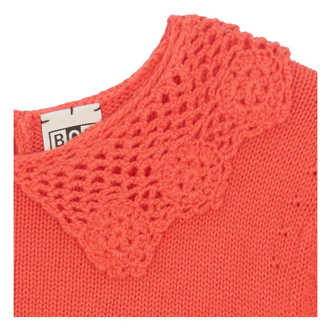 Pull Manches Courtes Col Claudine Niko | Rose fuschia