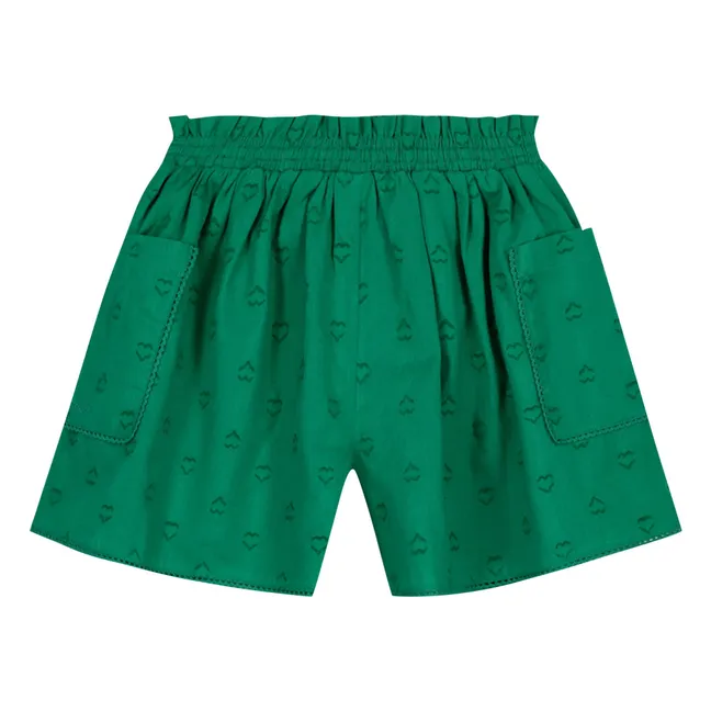 Short Novis Mini Cœurs | Vert émeraude