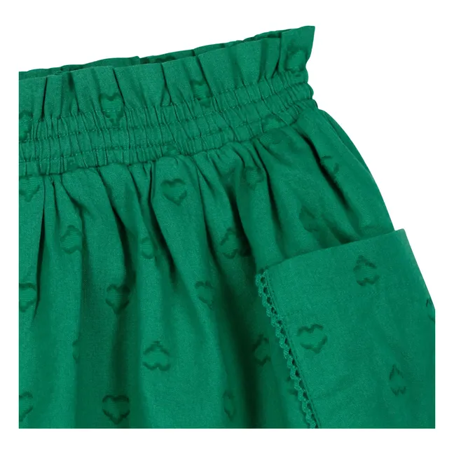 Short Novis Mini Cœurs | Vert émeraude