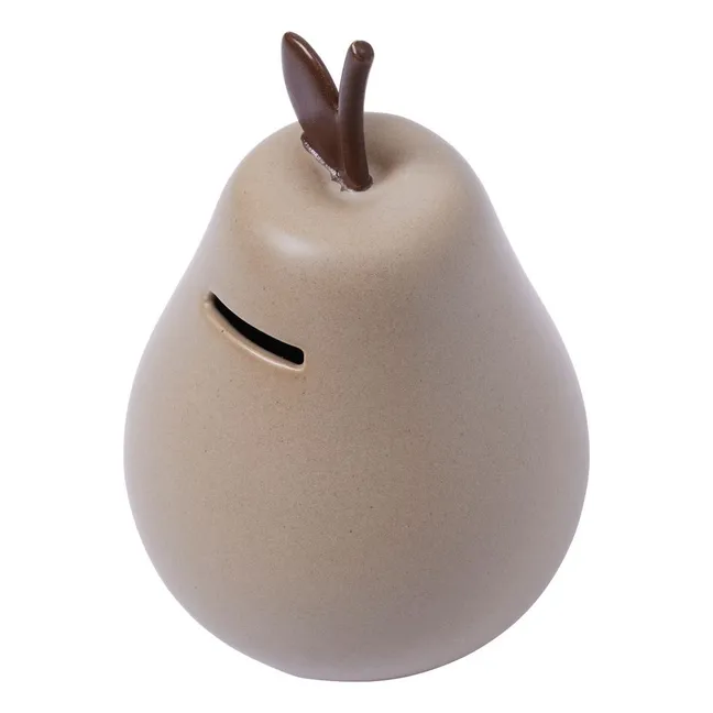 Sparschwein Birne | Beige