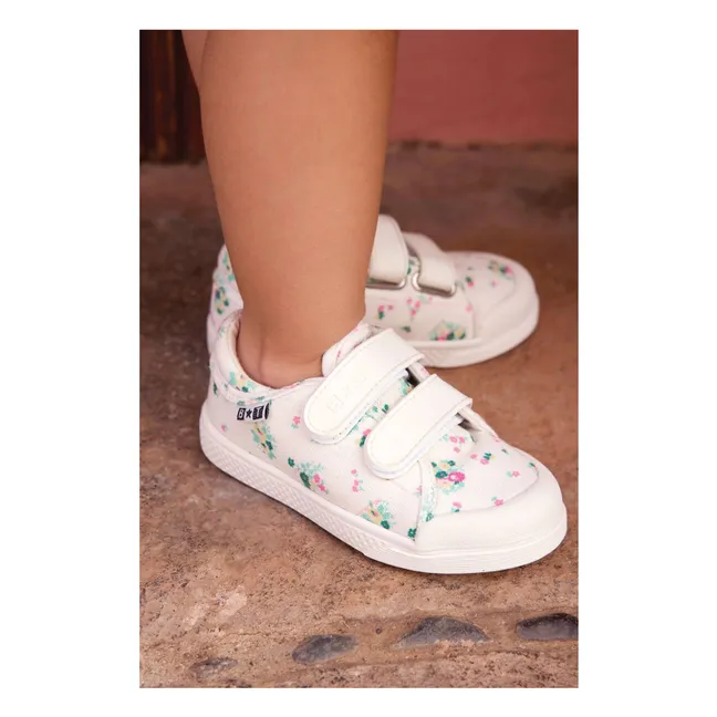 Baskets Scratchs Izy Fleuries | Ecru