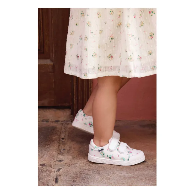 Baskets Scratchs Izy Fleuries | Ecru