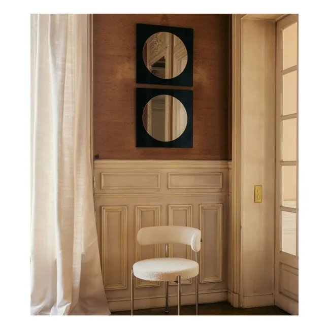 Black lacquered and bronze-tinted wooden mirror Letizia | Black