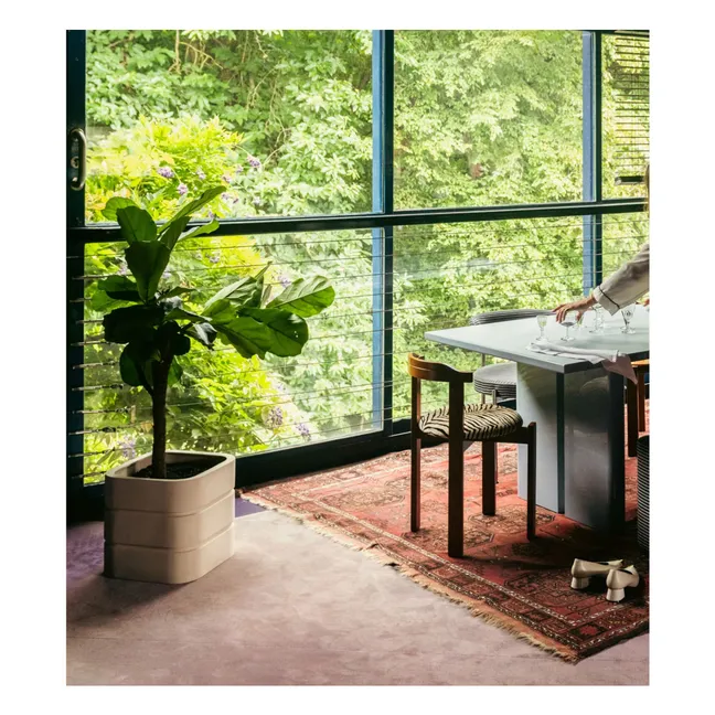 Jardinera de cerámica Donna | Crema