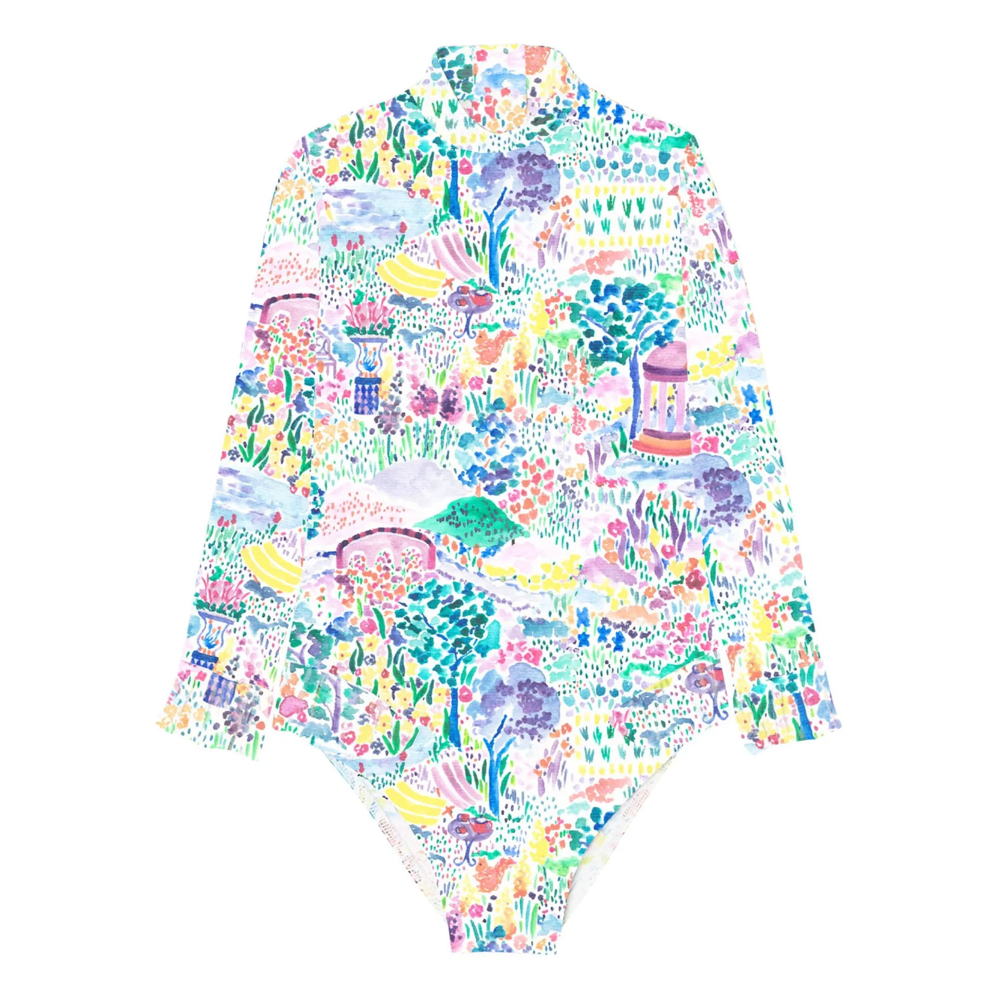 Maillot de Bain Anti-UV Bloom Parc Fibres Recyclées Bébé | Rose pâle- Image produit n°0