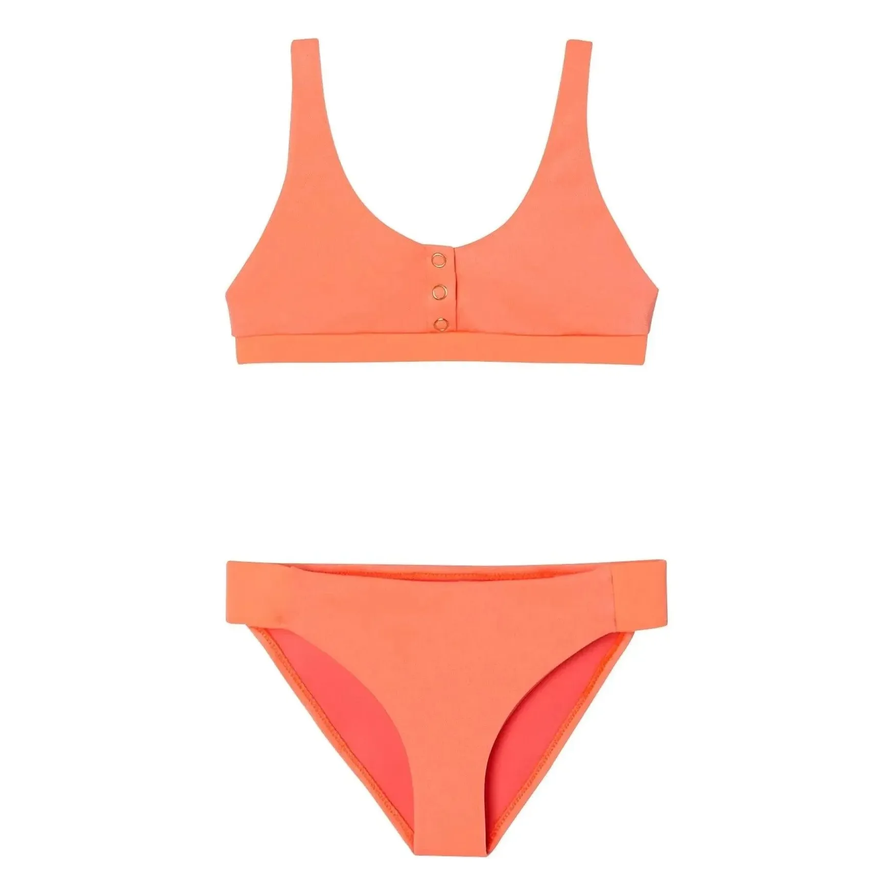 Lison Paris Girls Coral Acapulco 2-Piece Swimsuit Recycled Fibers