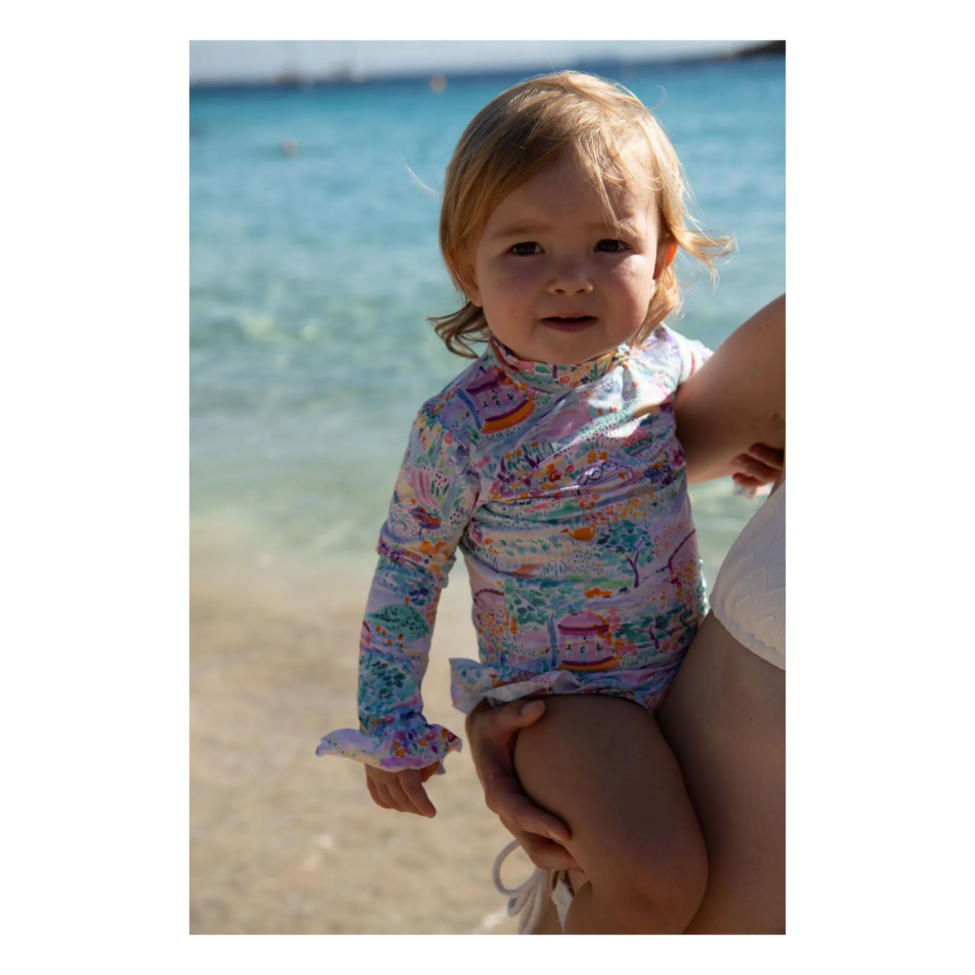 Maillot de Bain Anti-UV Bloom Parc Fibres Recyclées Bébé | Rose pâle- Image produit n°1