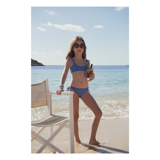 Maillot de Bain 2 Pièces Bahamas Métallisé | Cobalt