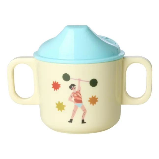 Vaso de entrenamiento de melamina Fun Fair | Azul