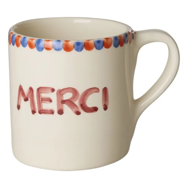 Mug en céramique Merci | Ecru- Image produit n°0