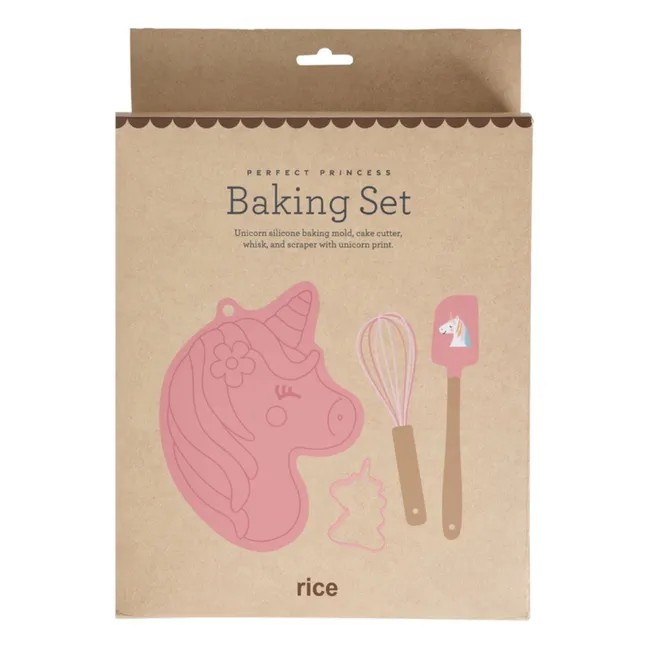 Moule en silicone Licorne et ses accessoires | Rose