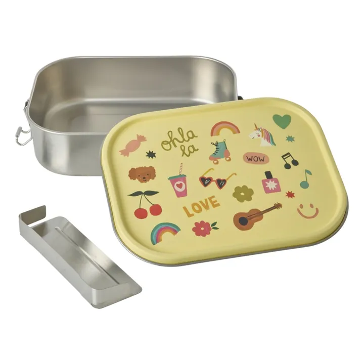 Lunch-box Licorne | Jaune pâle- Image produit n°0