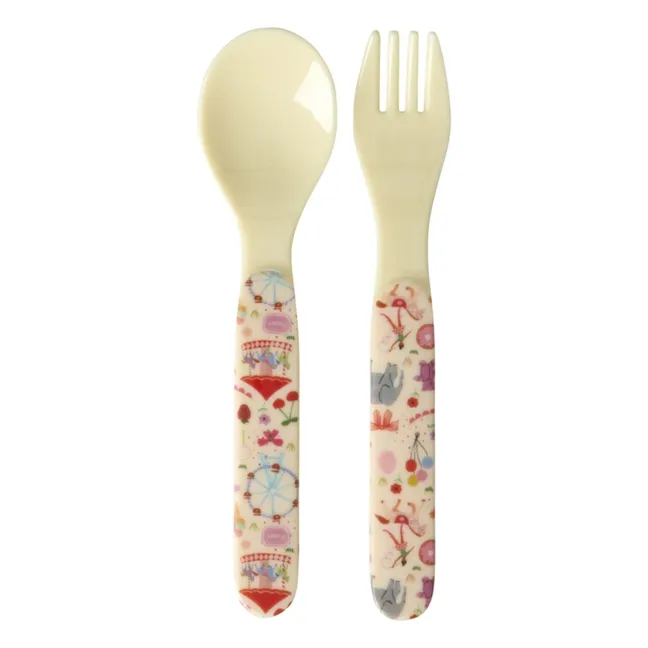 Fun Fair melamine cutlery | Pink