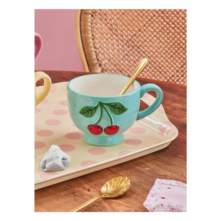 Mug en céramique Cerise | Bleu- Image produit n°2
