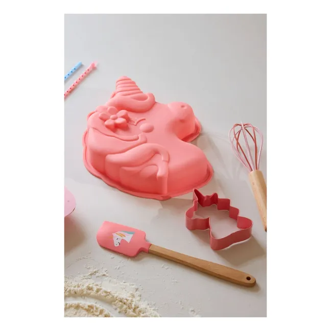 Moule en silicone Licorne et ses accessoires | Rose
