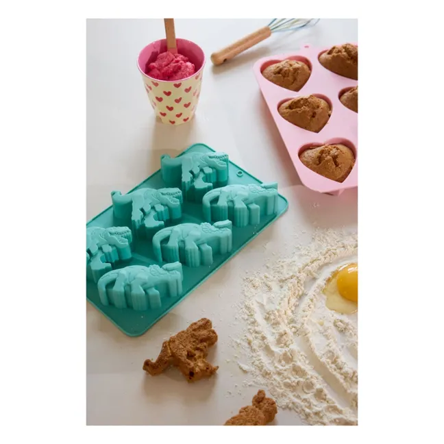 Molde silicona dinosaurios | Verde Menta