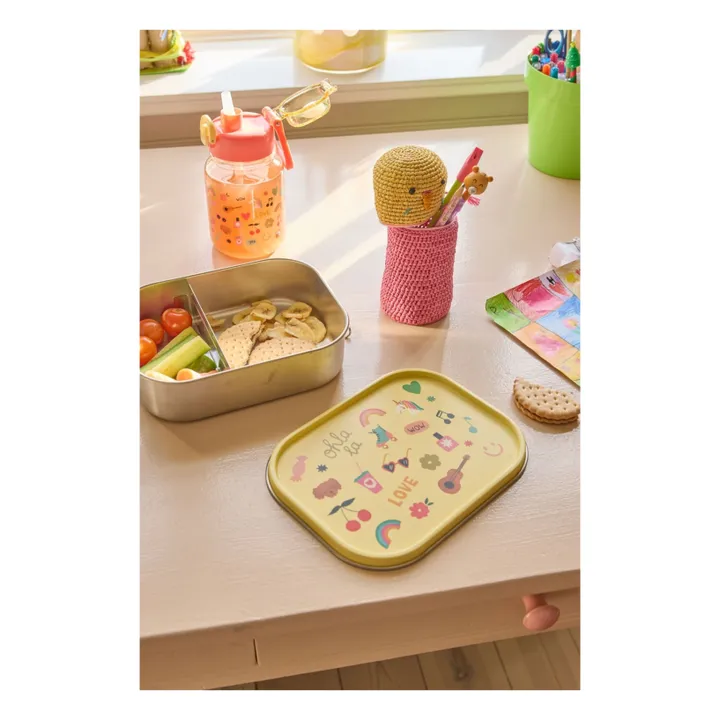 Lunch-box Licorne | Jaune pâle- Image produit n°1