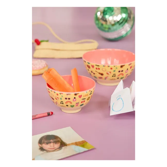 Unicorn melamine bowl | Pale yellow