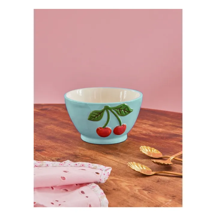 Bol en céramique Cerise | Bleu- Image produit n°1