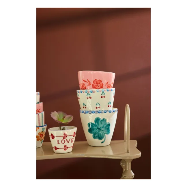 Tasse en céramique Trèfle | Ecru