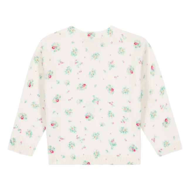 Cárdigan Lilet Bouquets | Crema