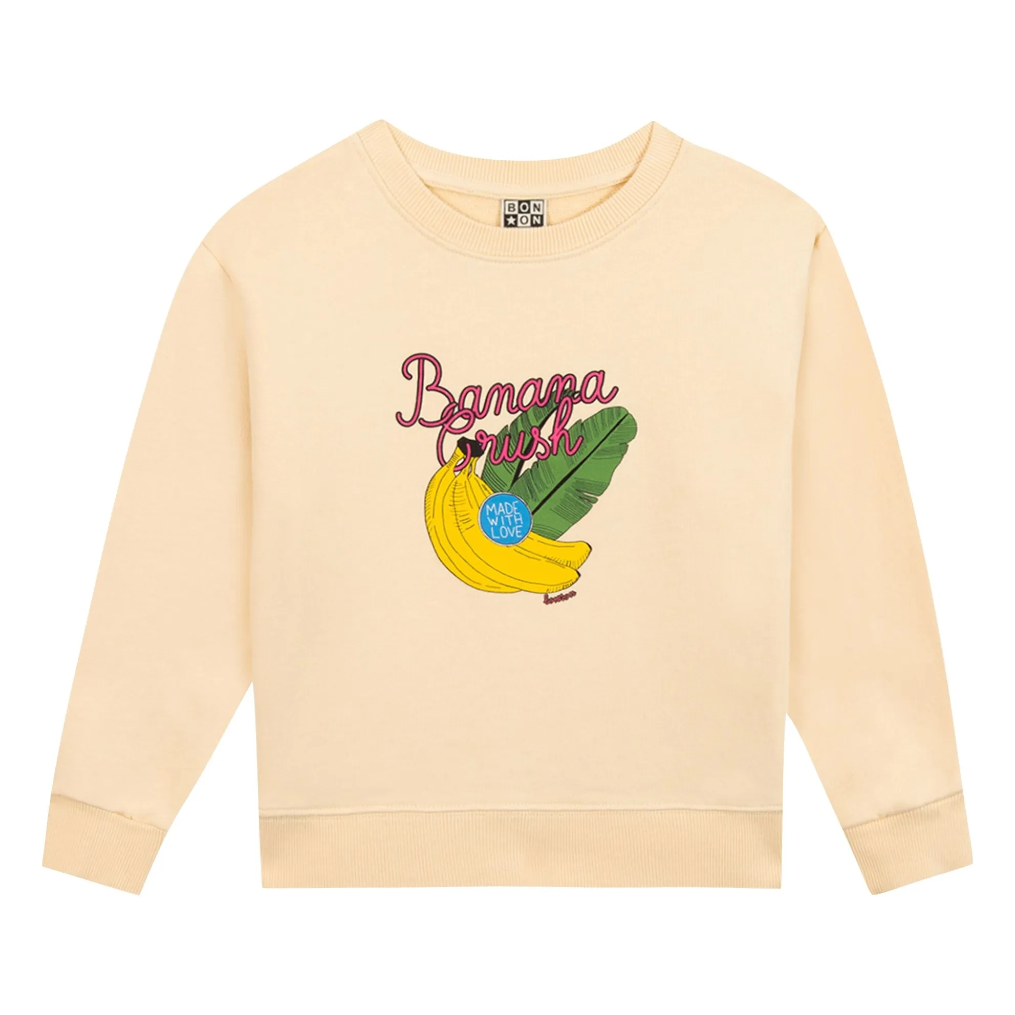Bonton Girls Vanilla Sweat Smile Banana
