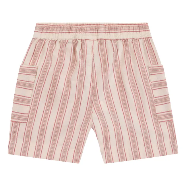Pantalón corto a rayas Lois Baby | Crema