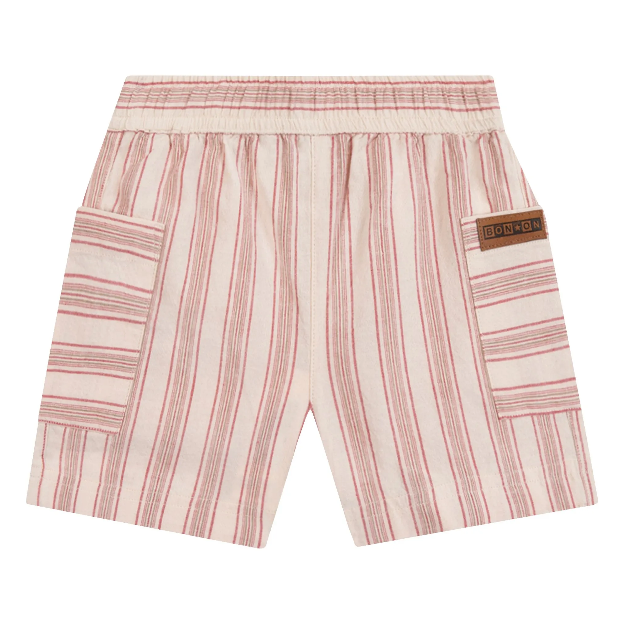 Bonton Cream Lois Baby Striped Shorts