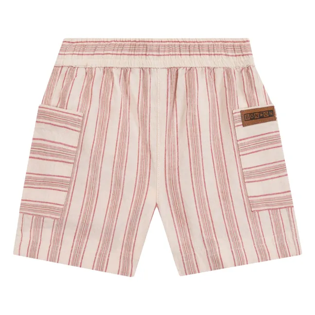 Pantalón corto a rayas Lois Baby | Crema