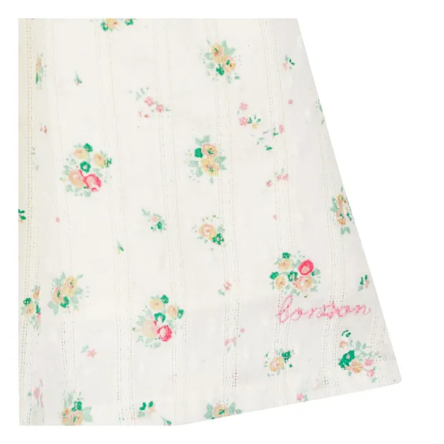 Pointelle Nadine Bouquets dress | White