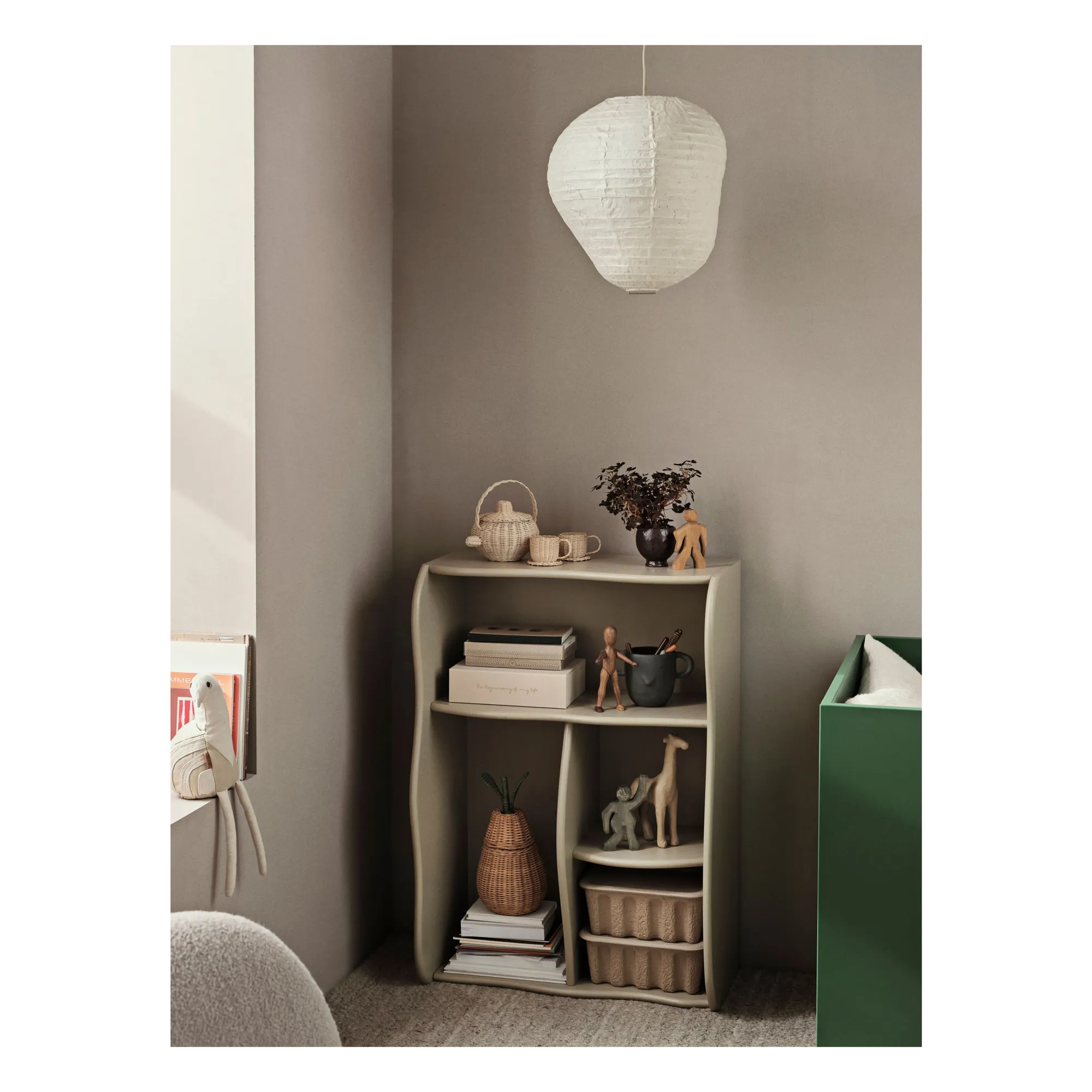 Bibliothèque Slope | Gris- Image produit n°1