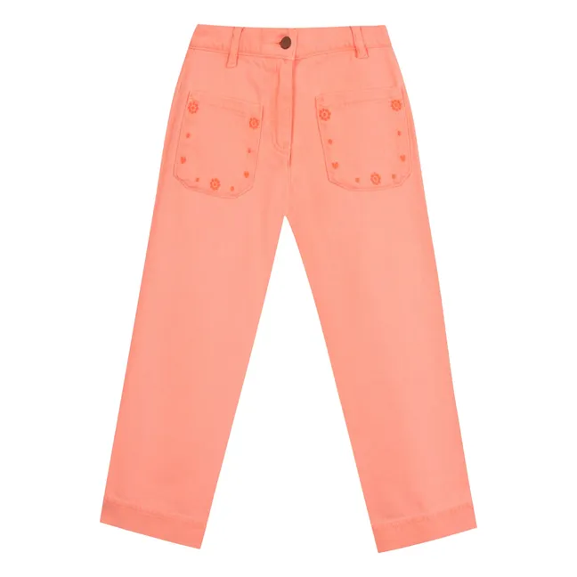 Pantalon Poche Cœur Lakiko | Corail