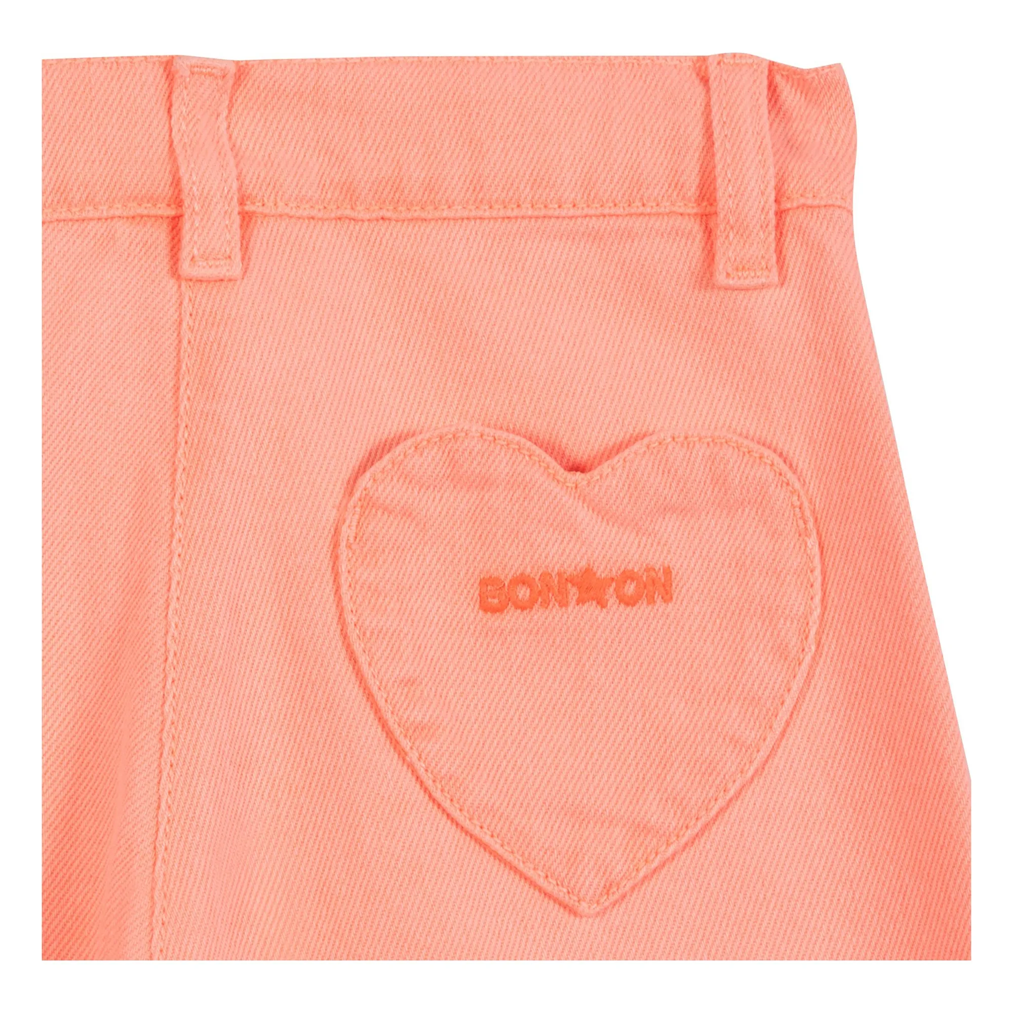 Pantalon Poche Cœur Lakiko | Corail- Image produit n°1
