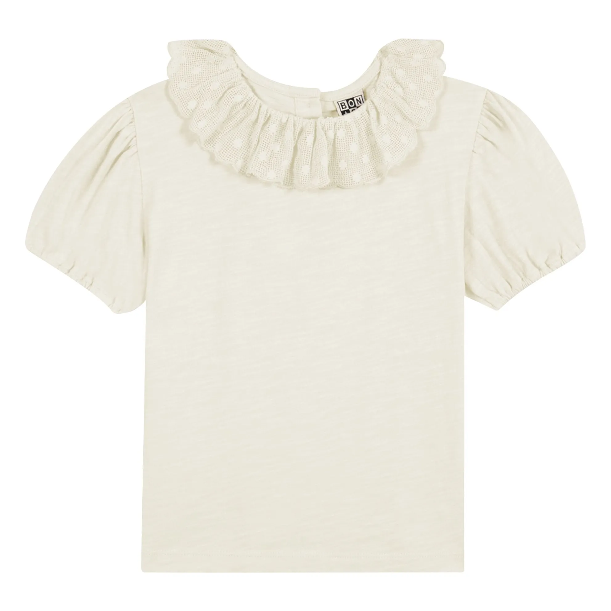 Bonton Ecru Niris Embroidered Collar T-Shirt