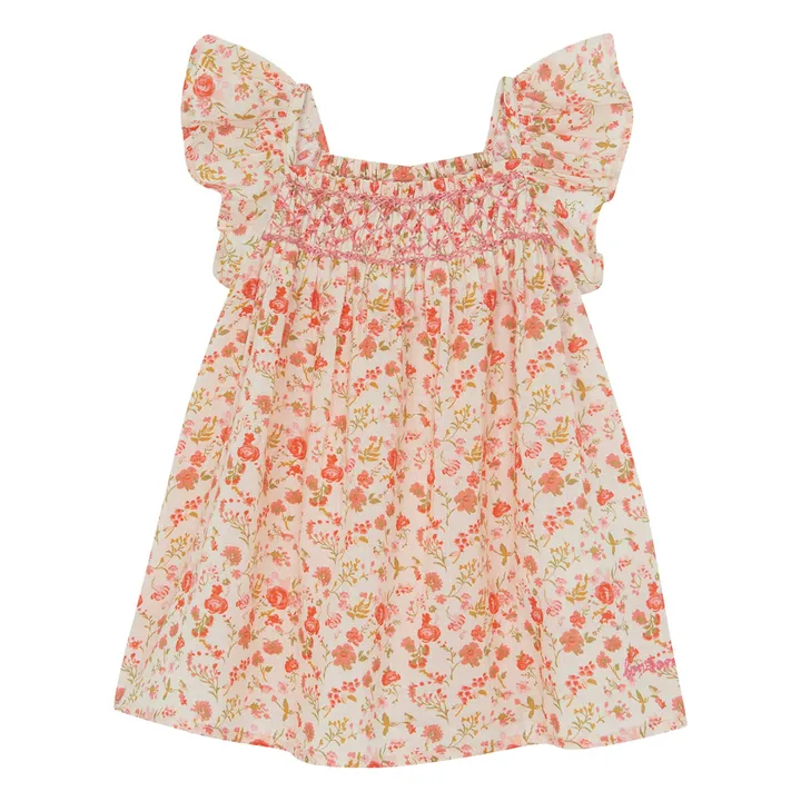 Robe Smockée Louise | Rouge- Image produit n°0