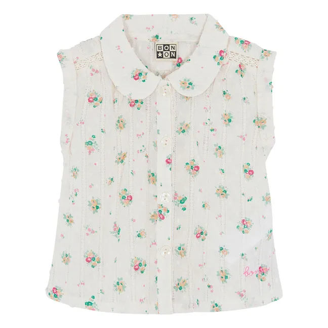 Chemise Col Claudine Lorelei Bouquets | Crème