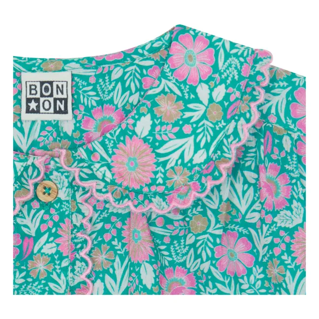 Camisa con cuello Claudine Lorelei Flowers | Lila